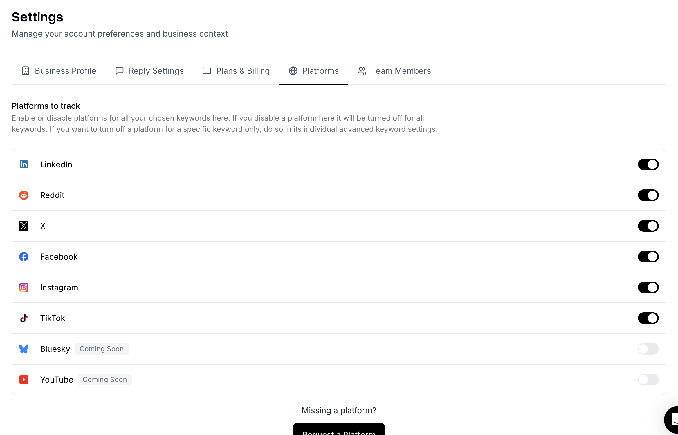 Monitor conversations
